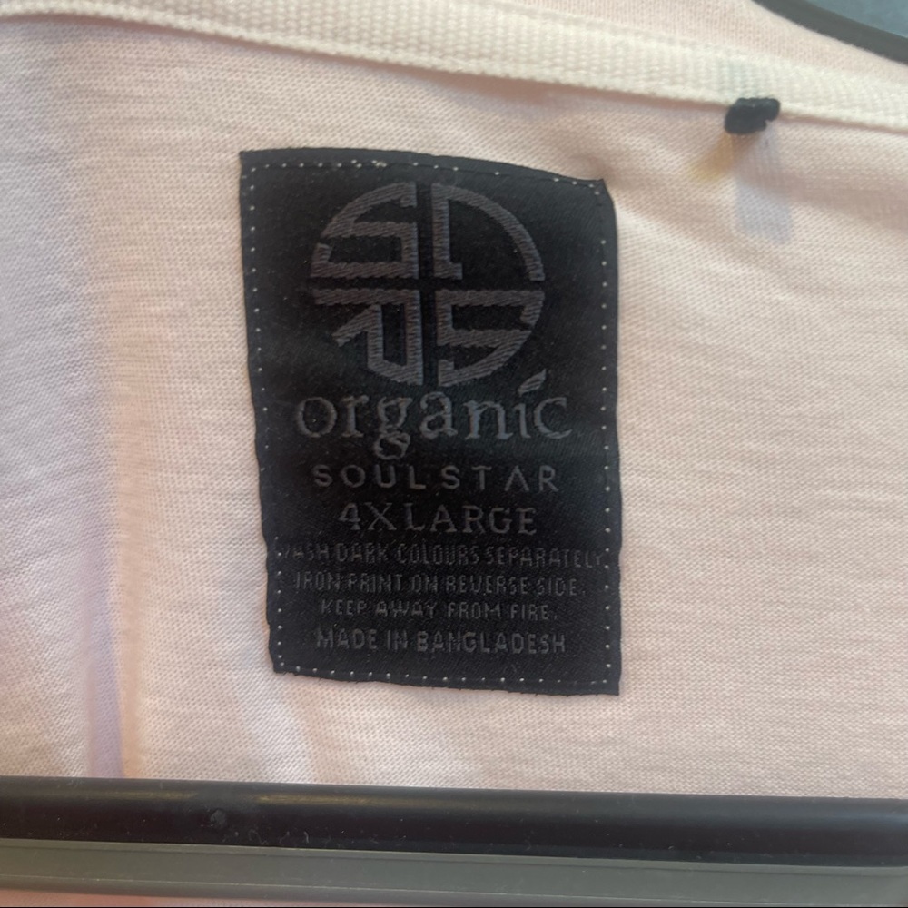 ASOS Soul Star Men’s Plus Organic Cotton Oversized Pink T-Shirt - Picture 8 of 10